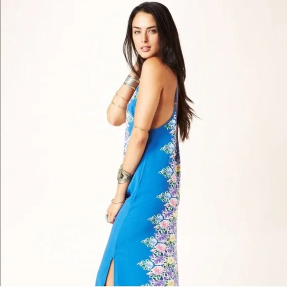 blu moon maxi dress Summer Moon Off The Shoulder Maxi Dress Blue main image 1